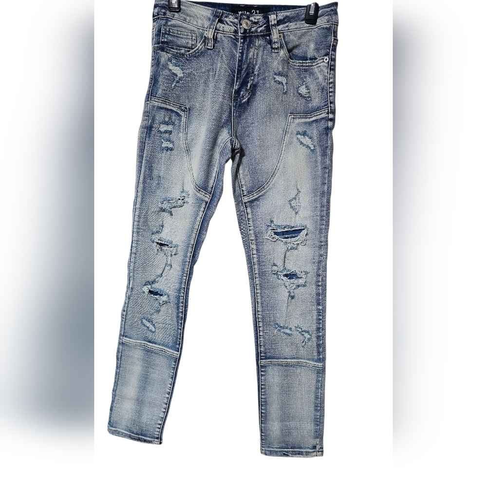 Rue21 Light Blue Distressed Skinny Jeans